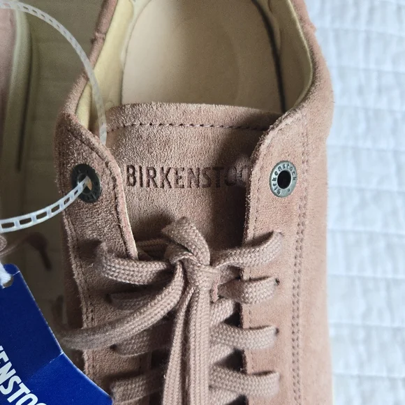 Birkenstock Men Size 8 Bend Low Suede Pink And White Euro 41 New 082025 - Picture 3 of 9